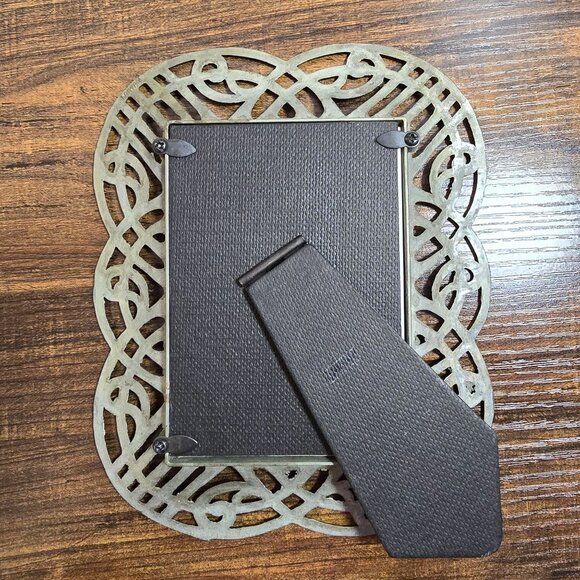 Vintage Silver Scroll Work Metal Picture Frame 3.5" X 5" - Picture 5 of 7